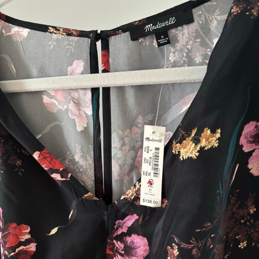Madewell Wide V-Neck Midi Dress - Picture 8 of 8